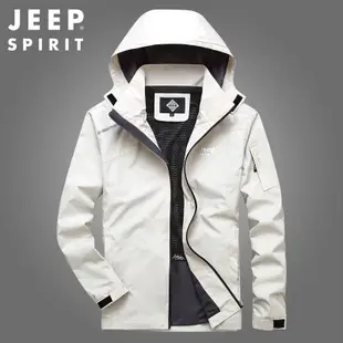 JEEP SPIRIT2021春秋新款夾克男衣服商務休閒戶外茄克外套