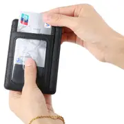 Slim RFID Blocking Leather Wallet Credit ID Card Holder Purse Money Case for Men Women Fashion Bag 11.5x8x0.5cm