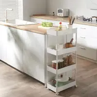 在飛比找momo購物網優惠-【In Da House】日式廚房移動置物架 夾縫收納置物架