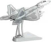 NUOTIE F22 Raptor 1/72 Diecast Metal Aircraft Model Kit USAF Fighter Jet Alloy Airplane Model with Stand for Adult Military Enthusiasts Collections or Creative Gifts (AK 90FS)