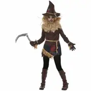 Creepy Scarecrow Horror Scary Monster Halloween Tween Girls Costume