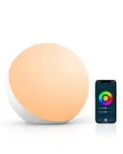 Smart Table Lamp, Dimmable Desk Lamp with App/Voice Control, LED RGB Color Ch...