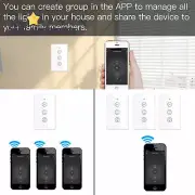 WiFi RF433 Smart Touch Curtain Roller Blinds Switch APP Remote Control A3GS