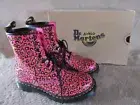 DR MARTENS 1460 Clash Loud Leopard Smooth Leather Boots Shoes US 9 EUR 41 NWB
