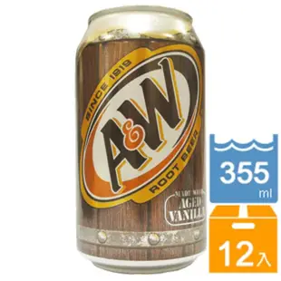 【美國A&W】麥根沙士(355ml*12瓶)