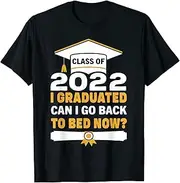 [X.Style] I Graduated Can I Go Back to Bed Now Graduation Boys Girls ds991 T-Shirt (3XL) Black
