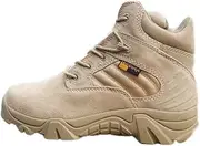 [RICHOLV] Men Boots Ankle Military Combat Boots Camouflage Mens Sneakers Casual Shoes Outdoor Work Boots