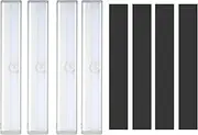 MEFESE Motion Sensor LED Lights, Wireless 10-LED Motion Sensor Activated Night Lights Battery Operated Magnetic Light Strips for Kitchen, Stairs, Hallway (4 Pack)