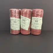 Lot Of 3 Synthetic Cord/ Macrame Cord Poly Plugin Fiber Burgundy