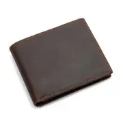 RFID Blocking Genuine Leather Wallet for Men | Crazy Horse Leather | Billfold...