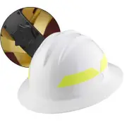 XL Brim White Hat Bullard Wildland Fire Helmet with Ratchet Suspension