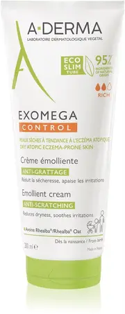 [Aderma] Emollient cream for dry skin prone to atopic eczema Exomega Control (Emollient cream) - Volume: 200 ml