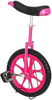 Kids 16-Inch Wheel Unicycle with Comfortable Saddle Seat & Rubber Mountain Tire for Balance Exercise Training Road Street Bike Cycling (Color : Pink) Durable TDF