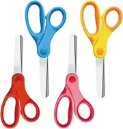Kids Scissors,Student Scissors for School Kids,Soft Comfort-Grip Handles Kids Safety Scissors For Classroom Child Toddler Craft Scissors 5.5 inch Blue Pink Red Yellow Children Scissors