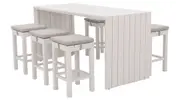 Niagra 7-Piece Outdoor Bar Set Aluminium WHITE