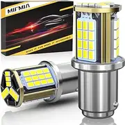 MIFMIA 1157 LED Bulb for Reverse Lights, High Power 45-SMD Chipsets 500% Brighter 2057 2357 7528 BAY15D LED Backup Tail Brake Lights, 6500K White (Upgraded, Pack of 2)