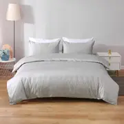 LINENOVA Quilt Cover Set 100% Cotton with 2 Pillow Cases (Single Double Queen King Super King)