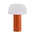 LED Mushroom Table Lamp 3 Color Dimmable Touch Lamp USB Rechargeable(Orange)