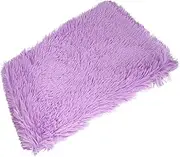Totority Pet Bed Mat for Dogs Cats Thickened Plush Blanket Warm for Winter Purple S Cat House Mat Dog Blanket for Home Use