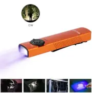 Olight Arkfeld UV + White LED Flashlight, 1000 Lumens, Orange, Cool White