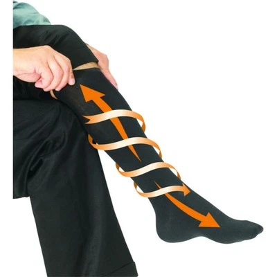 Lewis N Clark Flight Compression Socks Improve Blood Circulation Black