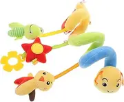 Totority Soft Plush Spiral Hanging Sensory Development Doll for Crib Stroller Car Seat Comforting Tags for Newborns Versatile Washable