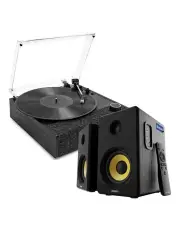 [Victrola] Eastwood II Turntable - Black + Bundled Majority D40 Bluetooth Speakers