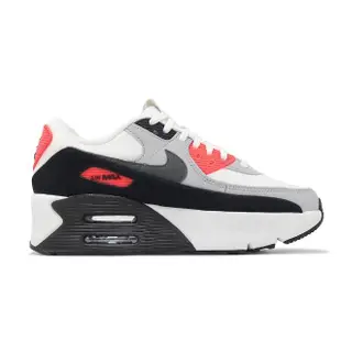 【NIKE 耐吉】休閒鞋 Air Max 90 LV8 女鞋 灰 紅 氣墊 厚底 增高(FD4328-101)