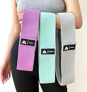 Meteor Non-Slip Resistance Bands Set - Fabric Booty Bands for Exercise & Fitness - Durable Hip and Squat Bands with Varying Resistance Levels for Strength Training
