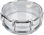 Tihebeyan 14.6in Snare Drum for Beginners Alloy Steel Transparent Snare Drum with 8 Tuning Lugs Precise Sound Quality Durable Construction Complete Set Includes Drumsticks Wrench Strap