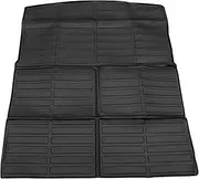 X AUTOHAUX 1 Pc Cargo Liner Rear Trunk Mat for Volkswagen Atlas 2018-2024 6-7 Seats TPE Black Trunk Cargo Luggage Boot Tray Mat Flat Face Long Stripe Pattern