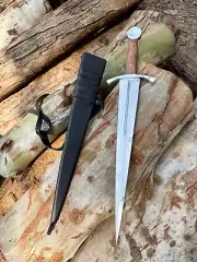 Hand Forged High Carbon Steel Viking Sword Sharp Medieval Arming With Scabbard