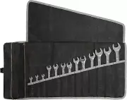 Kaaltisy Roll Up Tool Bag, 16OZ Waxed Canvas Tool Roll Organizer - 26" L x 12.5"