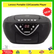 Lenoxx Portable CD/Cassette Player with AM/FM Radio Speaker NEW AU FREE SHIPPING