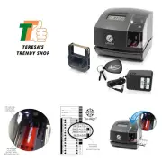 Time Clock Machine and Document Stamp, Employee Clock in and Out System for S...