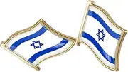 [SAFIGLE] 2pcs Israel Flag Brooch Pins Durable National Flag Lapel Pins for Hats Bags and Clothing Accessories Unique Collectible Badge for Parties and Events
