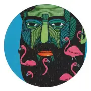 Maxwell & Williams Mulga Coaster Flamingo Man Coaster ceramic cork 10.5 cm