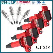 4*Ignition Coil & Spark Plug Fits For Toyota Yaris Prius Echo xA xB 1.5L UF316 (for: Toyota)