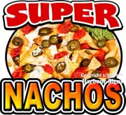 Super Nachos DECAL (CHOOSE YOUR SIZE) Chips & Cheese Food Concession Sticker