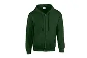 Gildan Unisex Adult Heavy Blend Full Zip Full Zip Hoodie (Forest) (S)