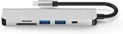 1 * Type-C 6-in-1 Hub Adapter, USB Type-C Hub 4K HDMI Video Adapter TF Card Reader PD Charging Dongle for Laptop PC Accessory