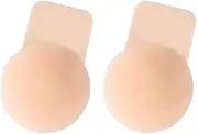 [Generic] Sticky Bra, Round Silicone Adhesive Bra Strapless Sticky Bra for Large Breasts Sticky Bras for Women to Push Up Breasts.