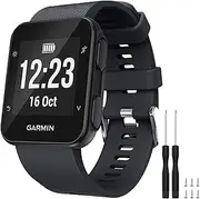 GVFM Band Compatible with Garmin Forerunner 35, Soft Silicone Watch Band Strap for Garmin Forerunner 35 Smart Watch, Fit 5.11-9.05 Inch (130-230 mm) Wrist
