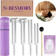 Tuning Forks for Healing Set 128HZ 136.1HZ 256HZ 384HZ Tuning Fork with Reflex
