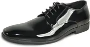 [vangelo] Men Dress Shoe Rockefeller Oxford Formal Tuxedo Black Patent - Wide Width Available