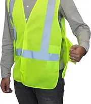 NYOrtho Breathable Mesh Safety Vest - Security Mesh Jacket | ANSI/ISEA Class 2 Compliant | Lightweight, Does Not Sweat | Strong Hook and Loop Closure – Won’t Rip Open in Wind