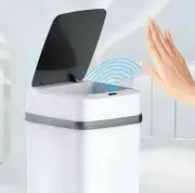 Trash Can Automatic Electronic Trash Can White Touchless Narrow Smart Sensor Bin