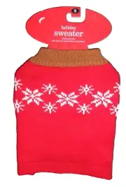 Snowflake Dog Sweater~Sz S~Warm Christmas Red Holiday Winter~NEW
