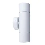 Pillar Light Up/Down GU10 White IP65 Round Back Plate