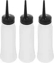 3pcs Hair Dry Cleaning Bottle Measuring Applicator Bottle Hair Color Applicator Bottles Lotion Bottles Refillable Empty Bottle Squeeze Bottle Hair Styling Applicator Bottles